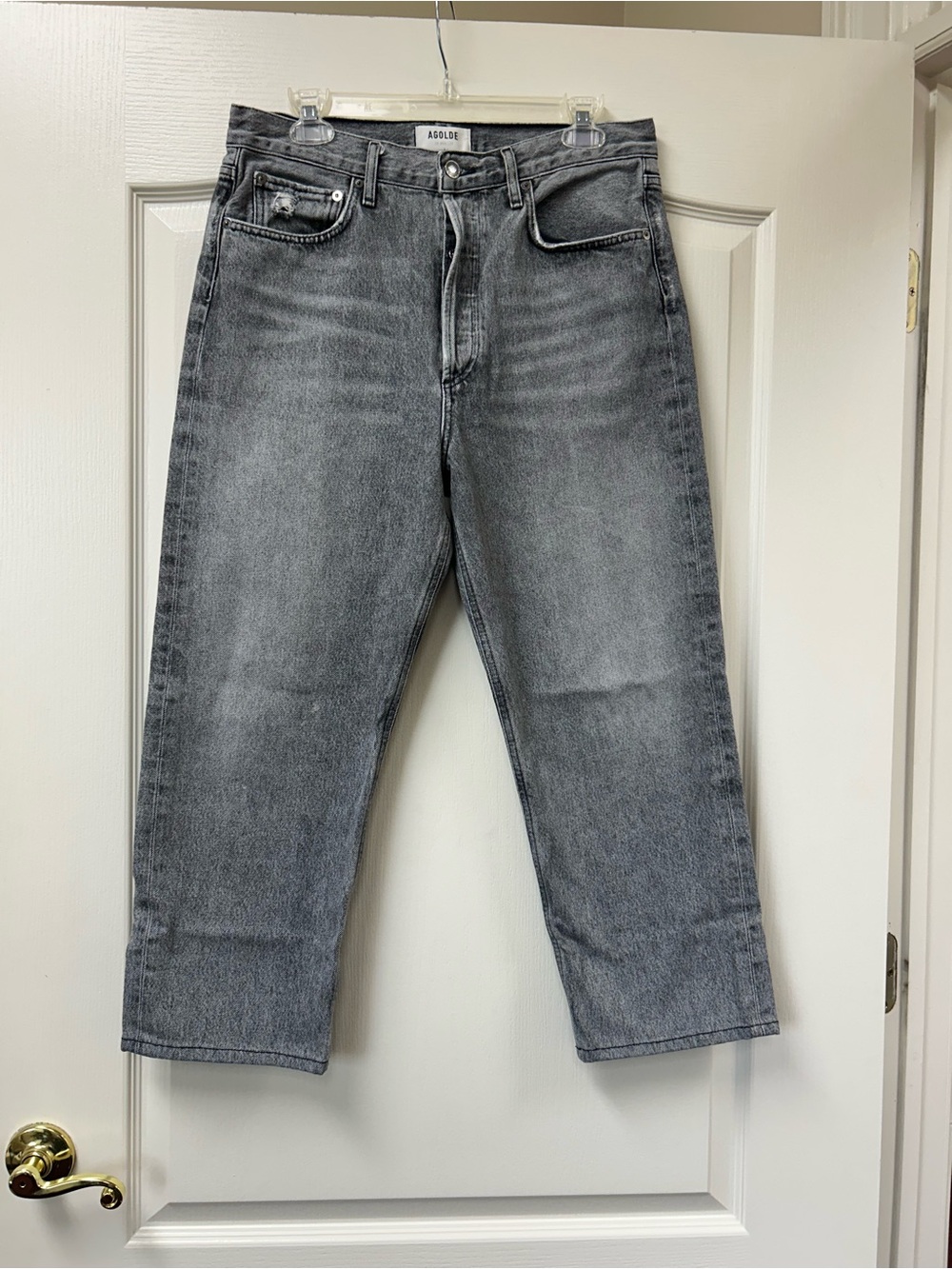 Agolde Women's Straight Leg Jeans in Washed Gray